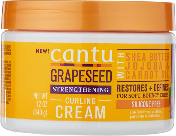 Cantu Grapeseed Strengthening Curling Cream 340g - Afro Hair Boutique