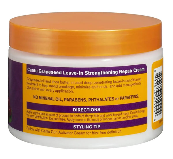 Cantu Grapeseed Strengthening Repair Leave In 340g - Afro Hair Boutique