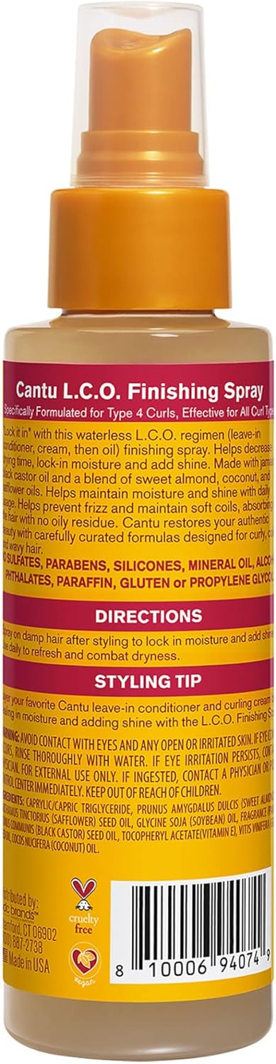 Cantu Jamaican Black Castor Oil Finishing Spray 118ml - Afro Hair Boutique