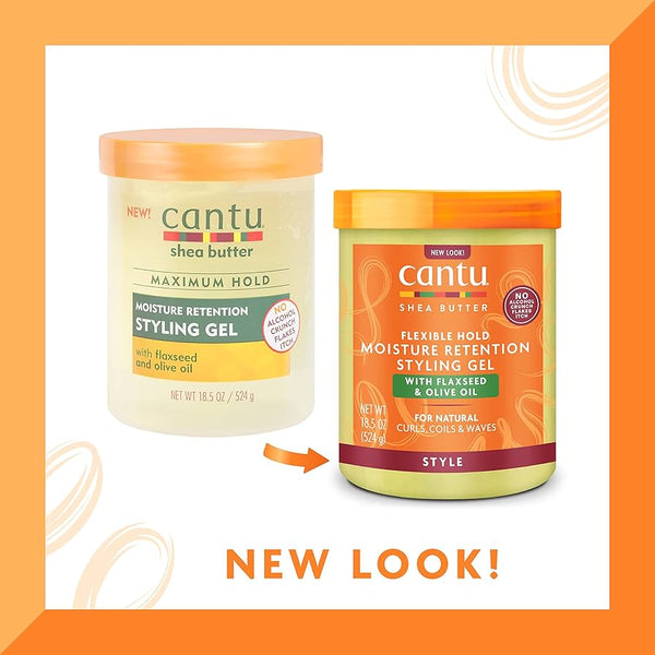 Cantu Shea Butter Moisture Retention Styling Gel With Flaxseed & Olive Oil 524g - Afro Hair Boutique