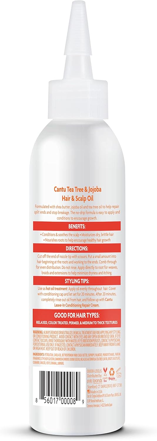 Cantu Shea Butter Tea Tree And Jojoba Hair And Scalp Oil 180ml - Afro Hair Boutique