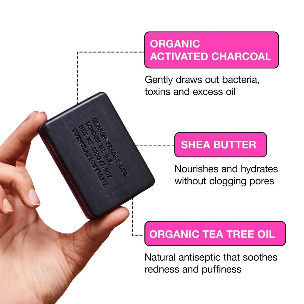 Carbon Theory  Charcoal And Tea Tree Oil Anti Breakout Facial Cleansing Bar