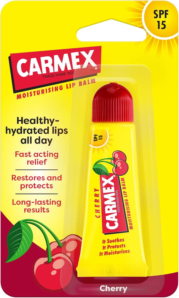 Carma Laboratories Carmex Moisturising Lip Balm Tube Cherry 10g - Afro Hair Boutique