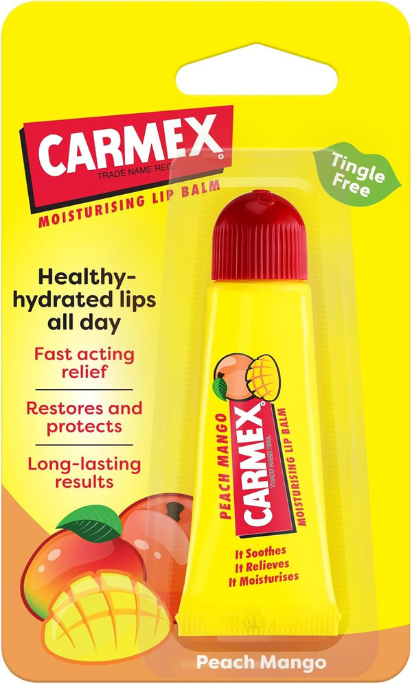Carma Laboratories Carmex Moisturising Lip Balm Tube Peach And Mango Burst
