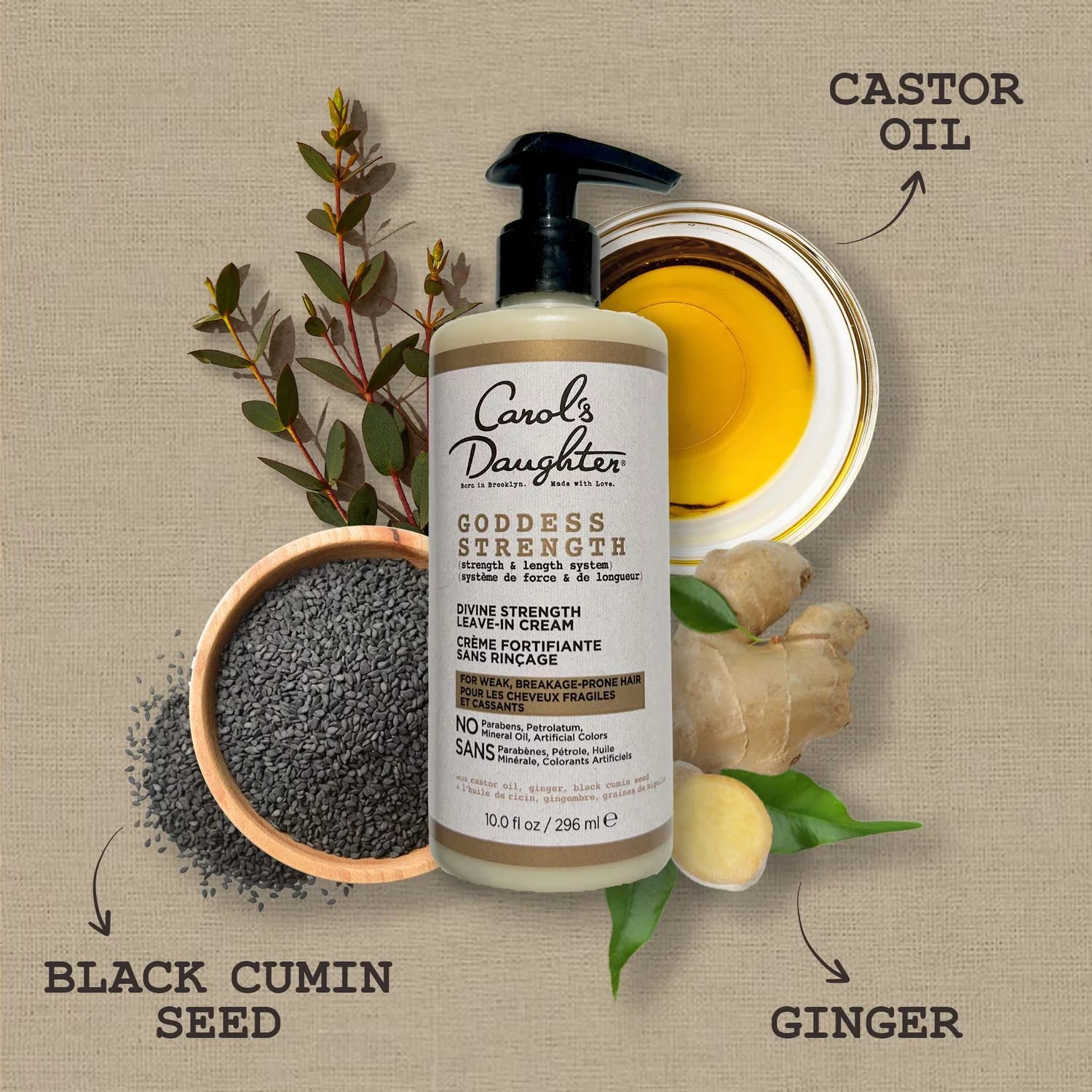 Carols Daughter Goddess Divine Strength Leave In Cream For Weak hair 296ml