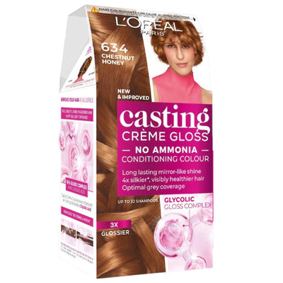 Loreal Paris Casting Creme Gloss Conditioning Color 634 Chestnut Honey