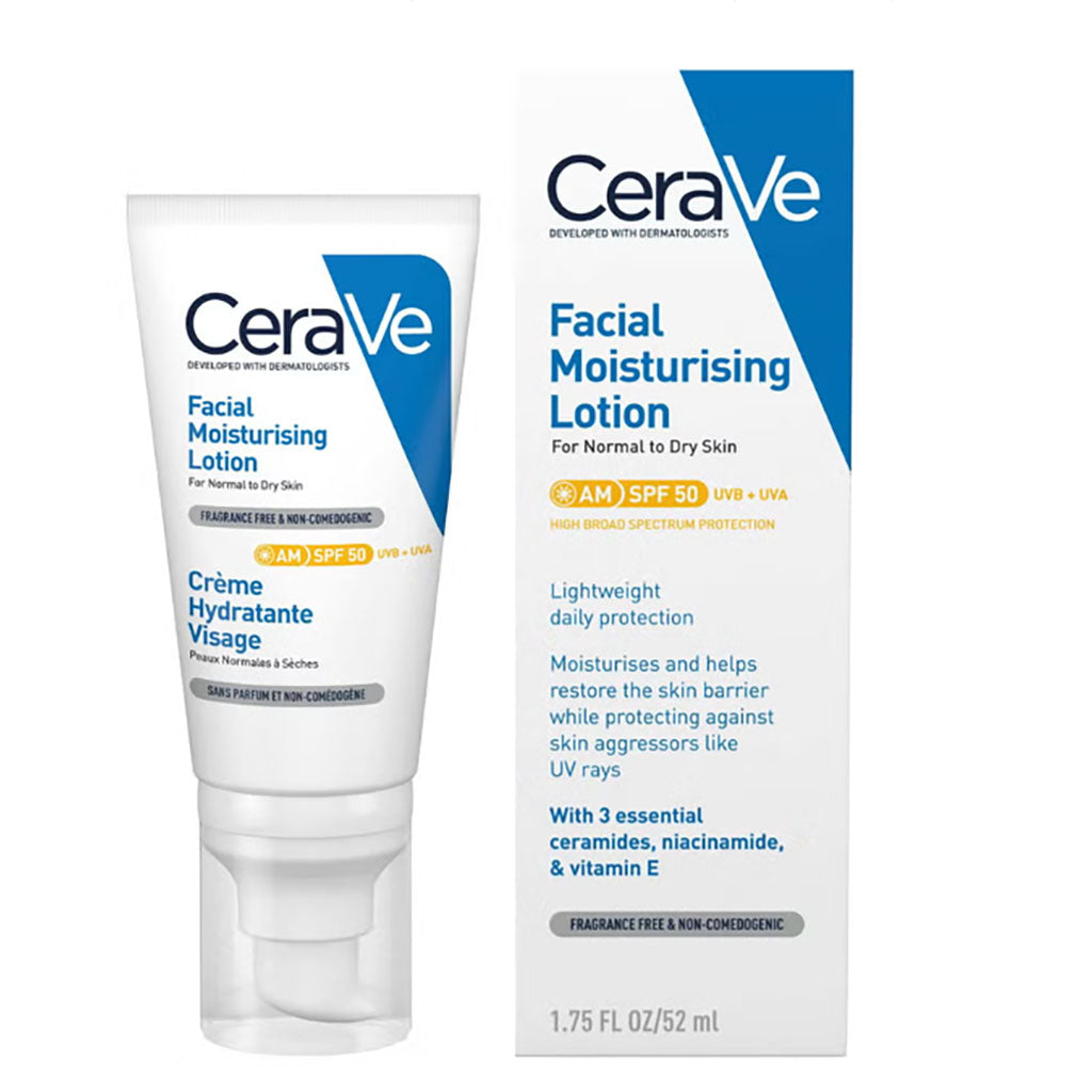 Cerave  AM Facial Moisturising Lotion SPF50 For Normal To Dry Skin