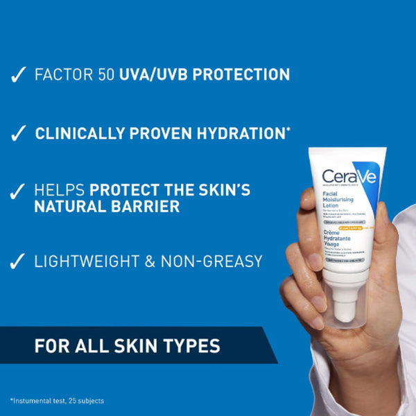 Cerave  AM Facial Moisturising Lotion SPF50 For Normal To Dry Skin