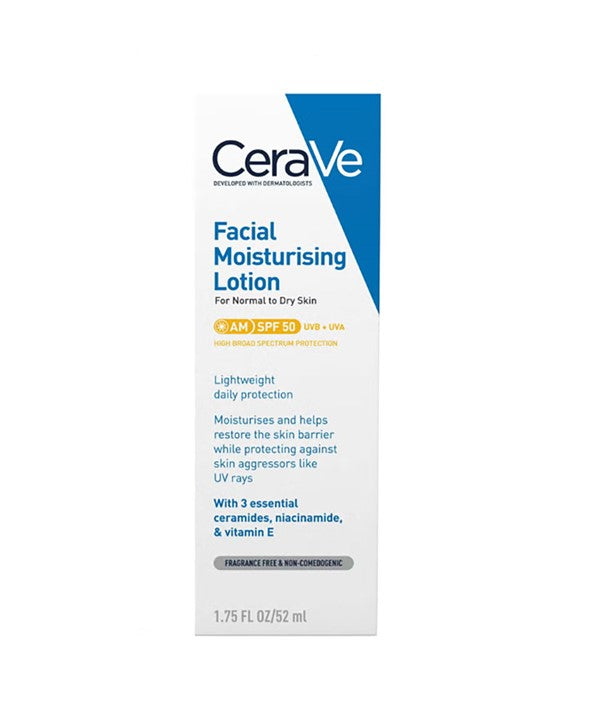 Cerave  AM Facial Moisturising Lotion SPF50 For Normal To Dry Skin
