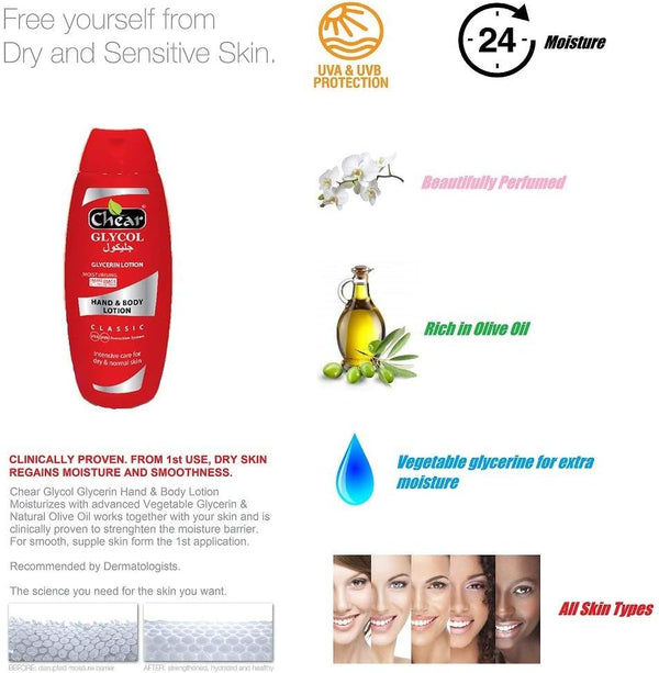Chear Glycerin Moisturising Hand And Body Lotion 250ml - Afro Hair Boutique