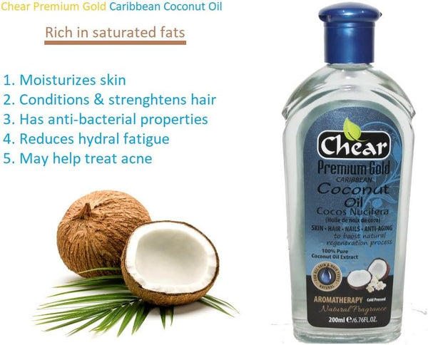 Chear Premium Gold Caribbean Coconut Oil 200ml
