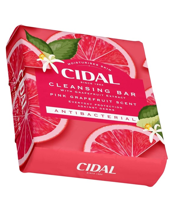 Three Pears Cidal Pink Grapefruit Scent Antibacterial Cleansing Bar