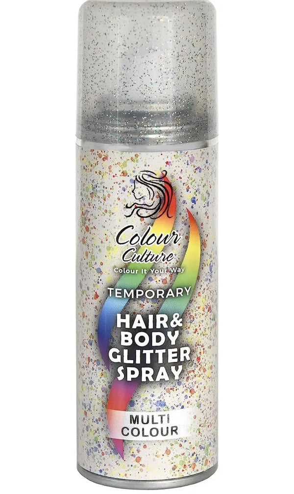 Colour Culture Temporary Multi Colour Hair And Body Glitter Spray 125ml - Afro Hair Boutique