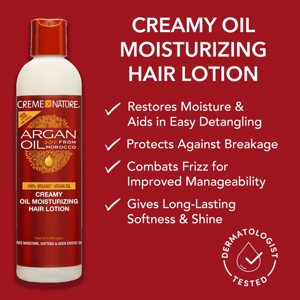 Creme Of Nature Argan Oil Creamy Oil Moisturizing Hair Lotion 250ml - Afro Hair Boutique