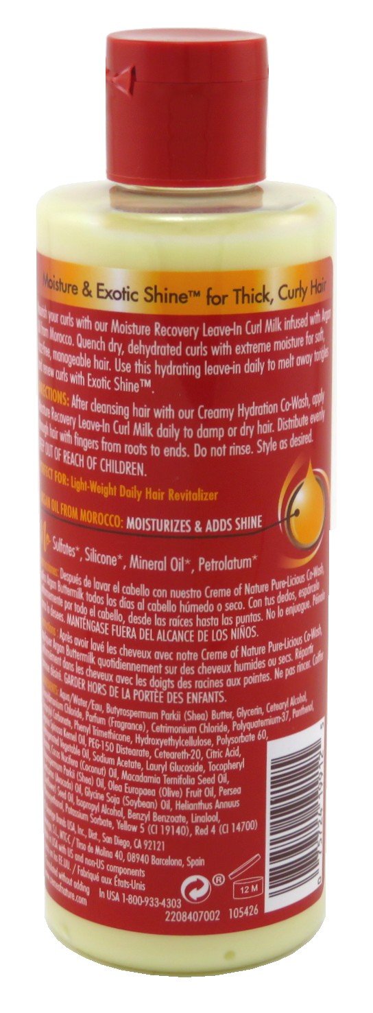 Creme Of Nature Argan Oil Moisture Recovery Leave In Curl Milk 236ml