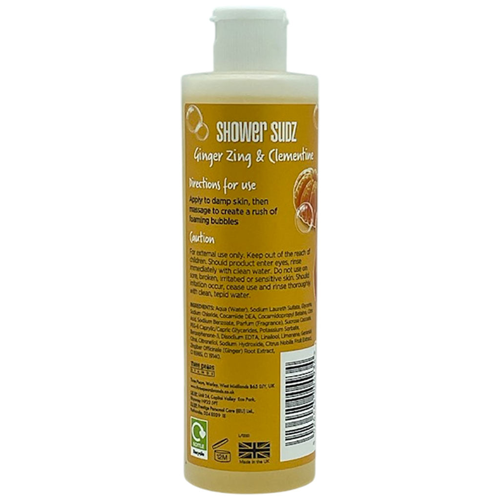 Three Pears Cyclax Ginger Zing And Clementine Shower Sudz Body Wash