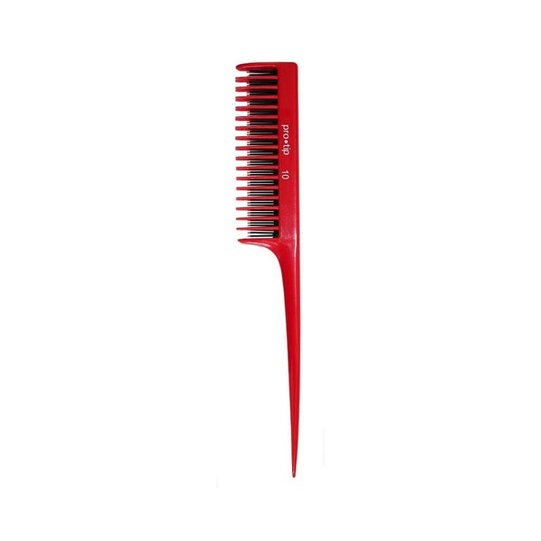 DENMAN PTC10 PRO TIP 10 HAIRDRESSING BACK COMBING TAIL COMB RED - Afro Hair Boutique