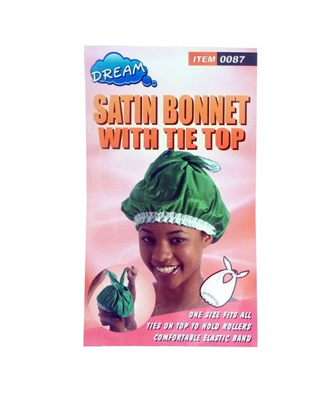 Dream Satin Bonnet With Tie Top 0087