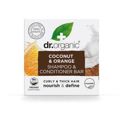 Dr Organic Coconut Orange Shampoo And Conditioner Bar 75g