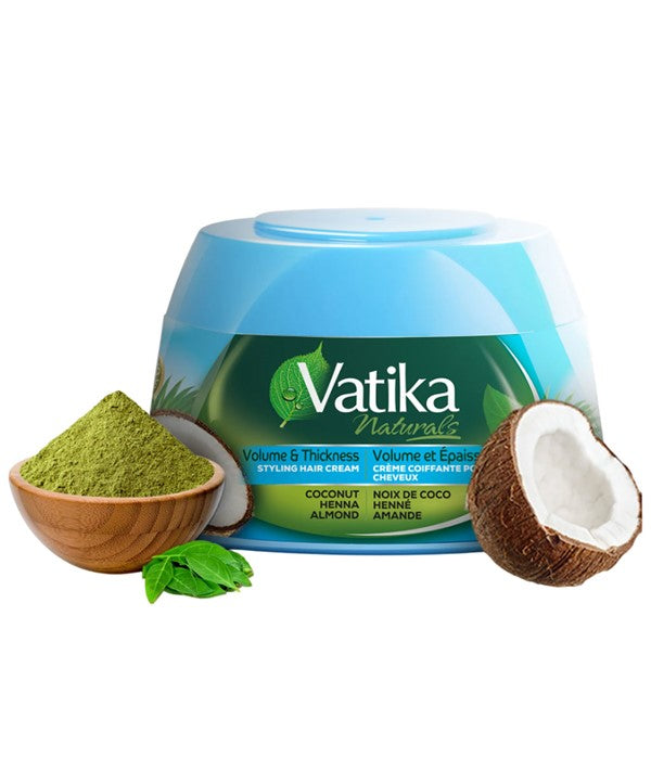 Dabur  Vatika Naturals Coconut Henna And Almond Styling Hair Cream 