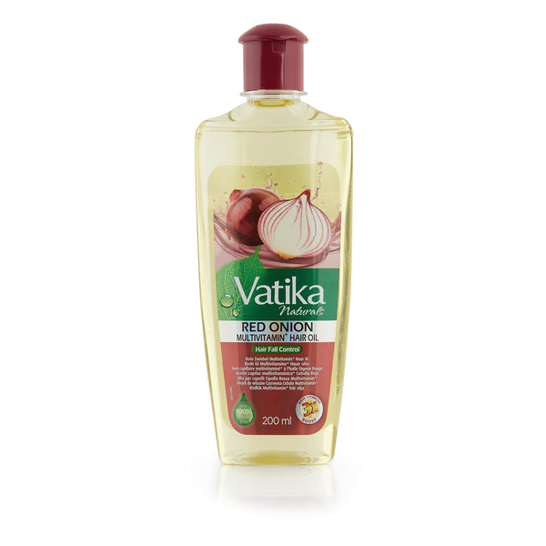 Dabur Vatika Naturals Red Onion Enriched Multivitamin Hair Oil-Hair Fall Control 200ml - Afro Hair Boutique