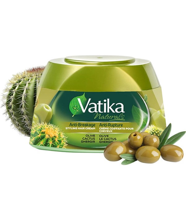Dabur Vatika Naturals Olive Cactus And Ghergir Styling Hair Cream