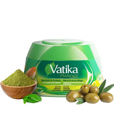 Dabur Vatika Naturals Olive Henna Almond Styling Hair Cream 210ml