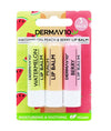 HealthPoint Derma V10 3 Pack Watermelon Peach And Berry Lip Balm
