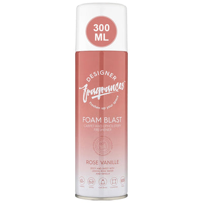 Designer Fragrances Foam Blast Carpet And Upholstery Freshener Rose Vanilla 300ml