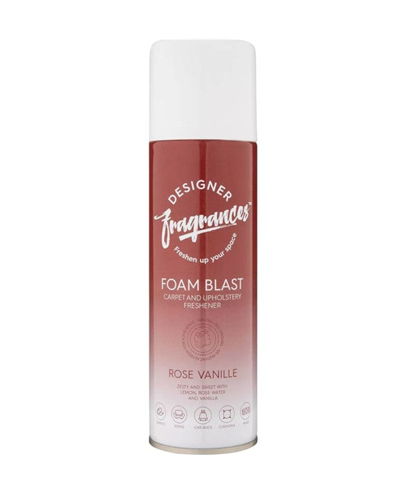 Designer Fragrances Foam Blast Carpet And Upholstery Freshener Rose Vanilla