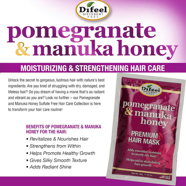 Difeel  Pomegranate And Manuka Honey Premium Hair Mask Sachet