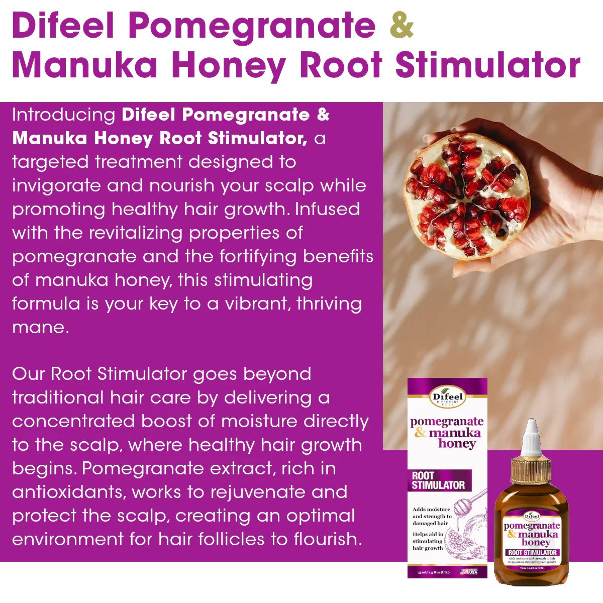Difeel  Pomegranate And Manuka Honey Root Stimulator