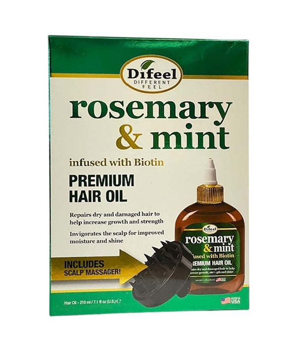 Difeel  Rosemary And Mint Premium Hair Oil Infused With Biotin Massager