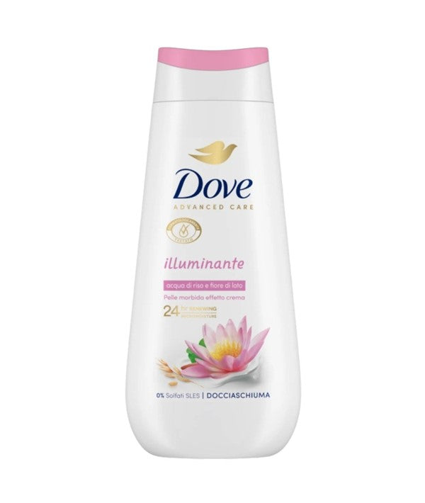 Dove  Illuminating Rice Water And Lotus Flower Shower Gel