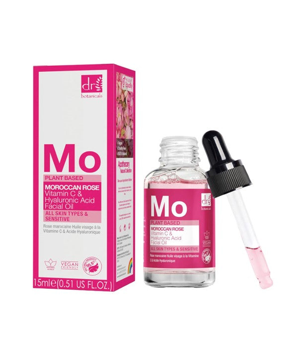 Dr Botanicals  Mo Moroccan Rose Vitamin C And Hyaluronic Acid Facial Oil