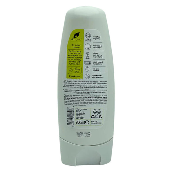 Dr Organic Bioactive Skincare Organic Tea Tree Body Lotion 200ml - Afro Hair Boutique