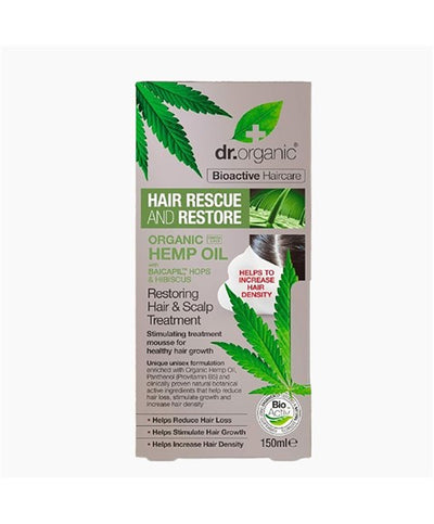 Dr Organic Bioactive Haircare Organic Hemp Oil Restoring Hair & Scalp Treatment 150ml