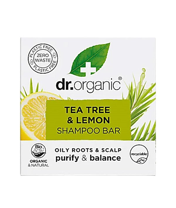 Dr Organic  Tea Tree And Lemon Shampoo Bar