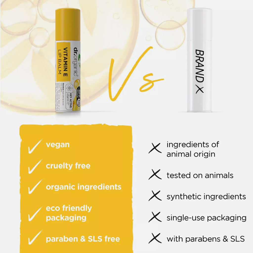 Dr Organic Vitamin E Hydrate And Protect Lip Balm SPF15 5.7ml