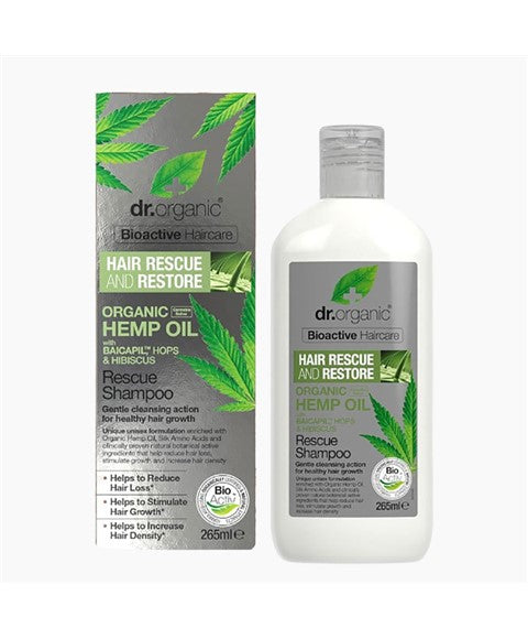 Dr Organic Dr Bioactive Haircare Organic Hemp Oil Rescue Shampoo