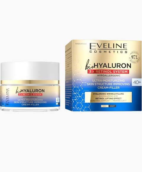Eveline Bio Hyaluron 3Xretinol System Ultra Moisturizing Cream Filler 40 Plus