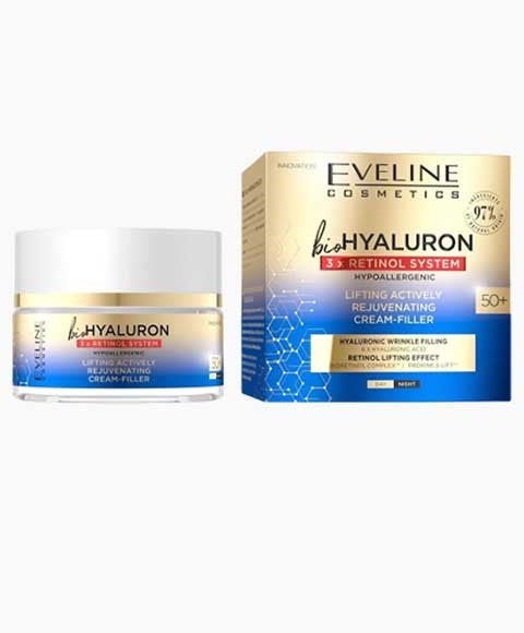 Eveline Bio Hyaluron 3Xretinol System Lifting Actively Cream Filler 50 Plus