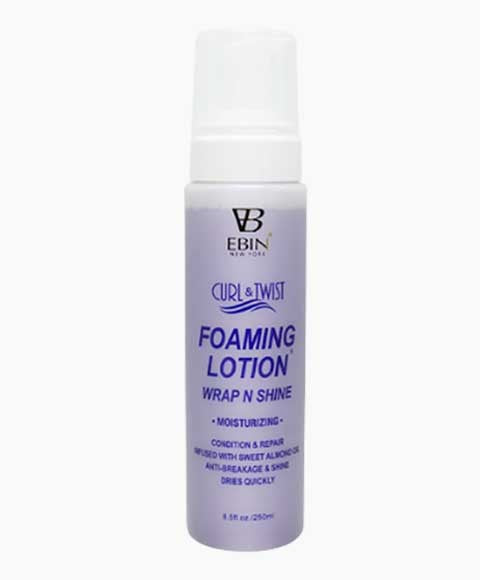 EBIN New York  Curl And Twist Foaming Lotion Wrap And Shine Moisturizing