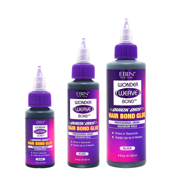 EBIN New York Wonder Weave Bond Hair Bond Glue Black 30ml / 60ml / 120ml - Afro Hair Boutique