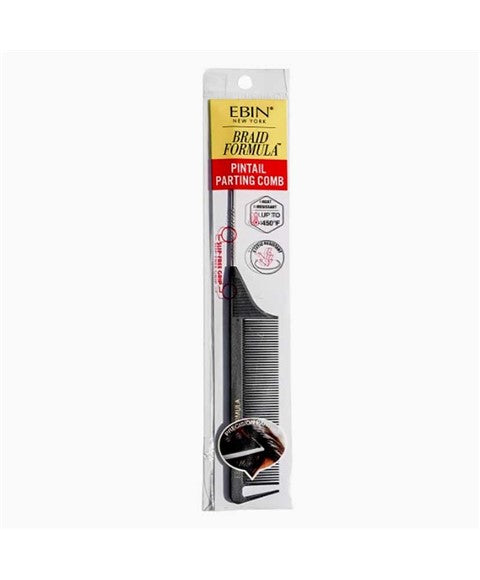 EBIN New York Braid Formula Pintail Parting Carbon Comb