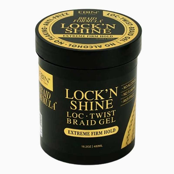 EBIN New York Braid Formula Lock N Shine Extreme Firm Hold Gel 236ml / 480ml - Afro Hair Boutique