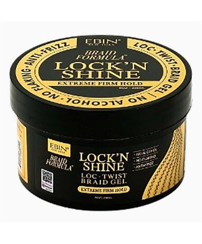 EBIN New York Braid Formula Lock N Shine Extreme Firm Hold Gel 236ml / 480ml