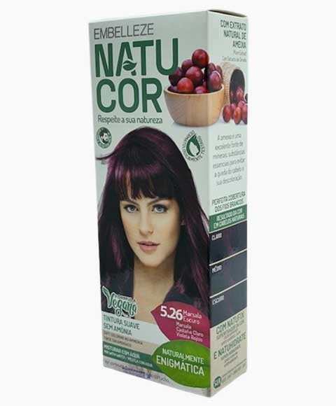 Embelleze Natucor Vegan Ammonia Free Permanent Color 5.26 Marsala Dark