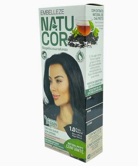 Embelleze Natucor Vegan Ammonia Free Permanent Color 1.0 Natural Black