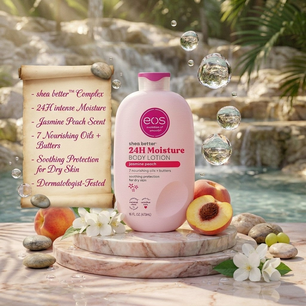 Eos  Shea Better 24H Moisture Jasmine Peach Body Lotion